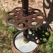 Portemanteau sur pied chêne et zinc