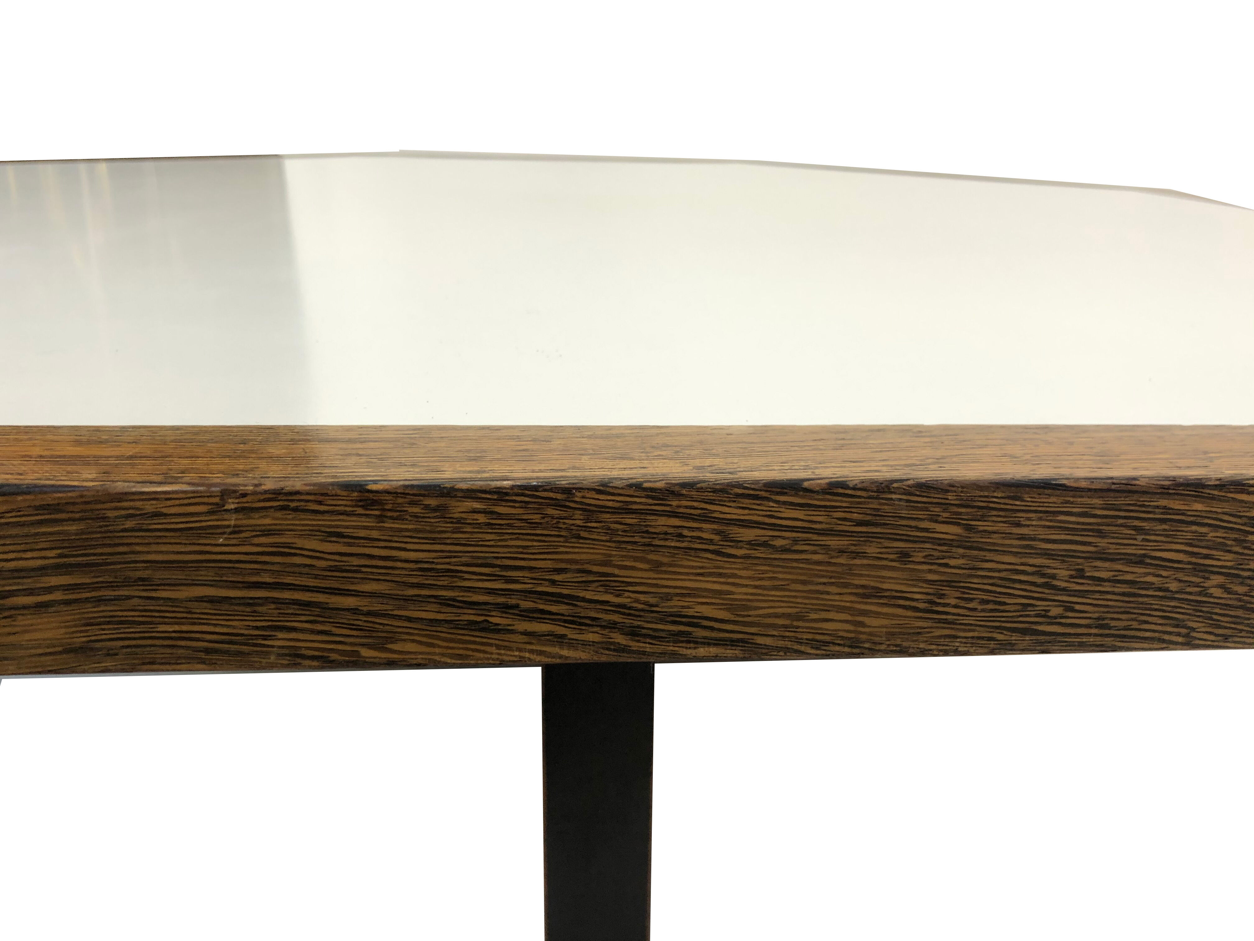 Vintage coffee table wenge hexagon 1960