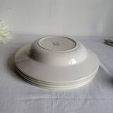 4 Deep Plates in earthenware Moulin des Loups & Hamage model Lucien