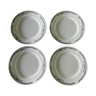 Lot de 4 assiettes plates en terre de fer de Longchamp