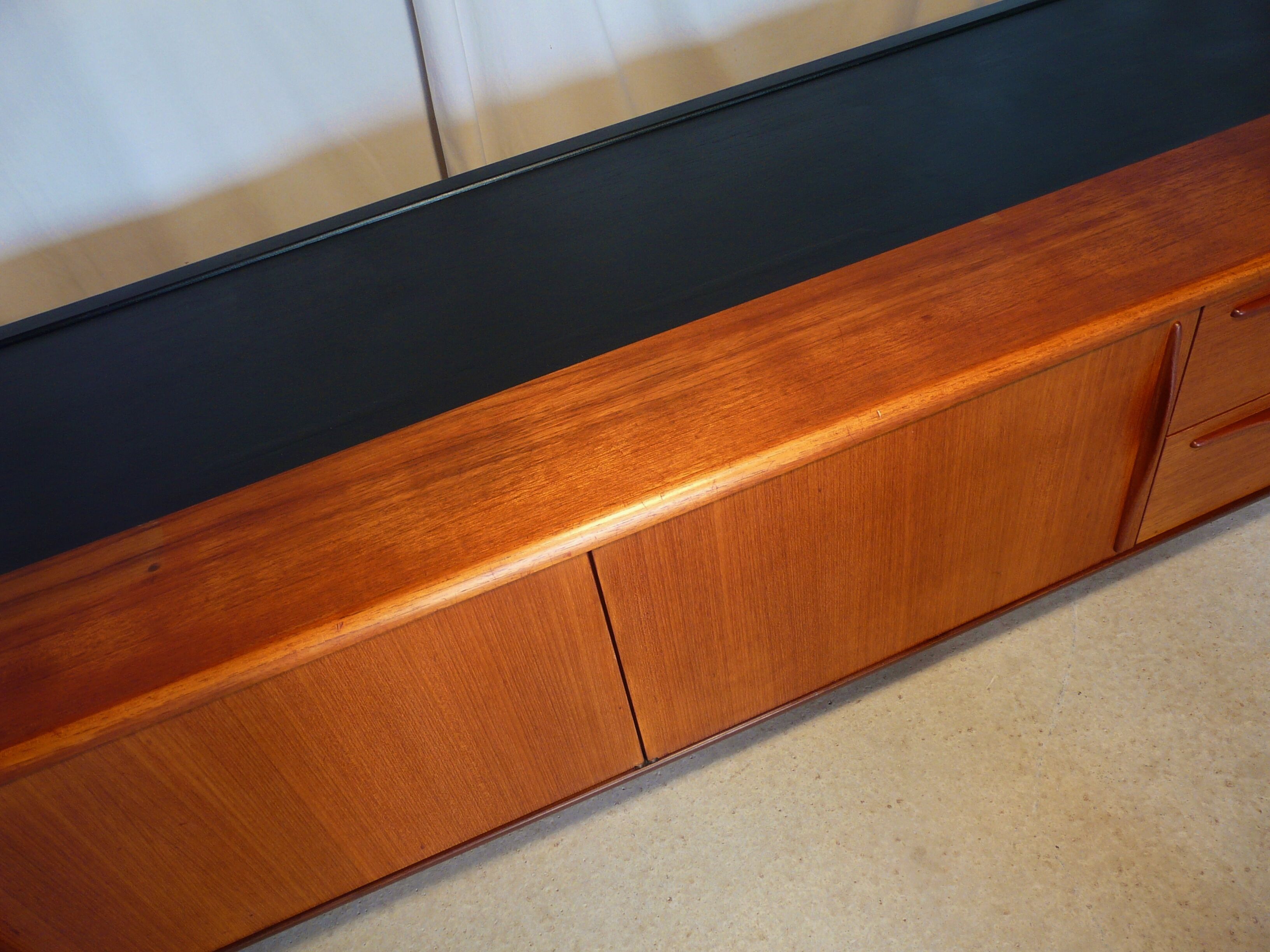 Scandinavian vintage low teak enfilade