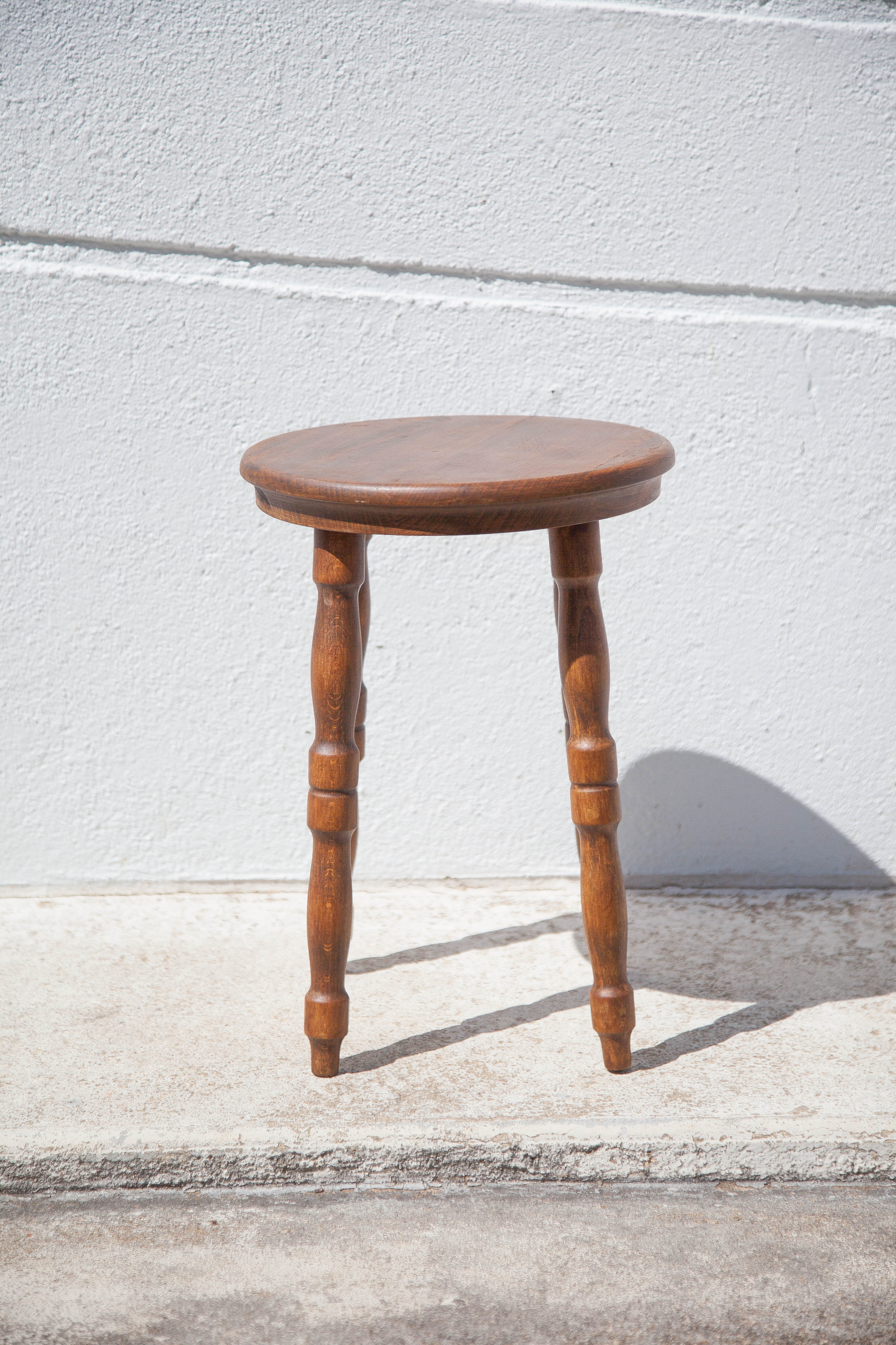 Vintage stool, wooden stool, side stool, plant holder
