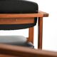 Teak and leather chairs, Denmark 1960s