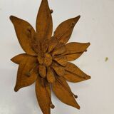 Iron flower on stem, garden decoration