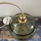 Vintage olive green pendant lamp
