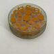 Set of 6 vintage screen-printed glass coasters