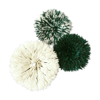 Set of 3 juju hats white and green