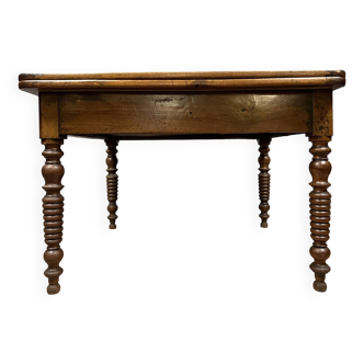 Table portefeuille époque Restauration en noyer massif vers 1820