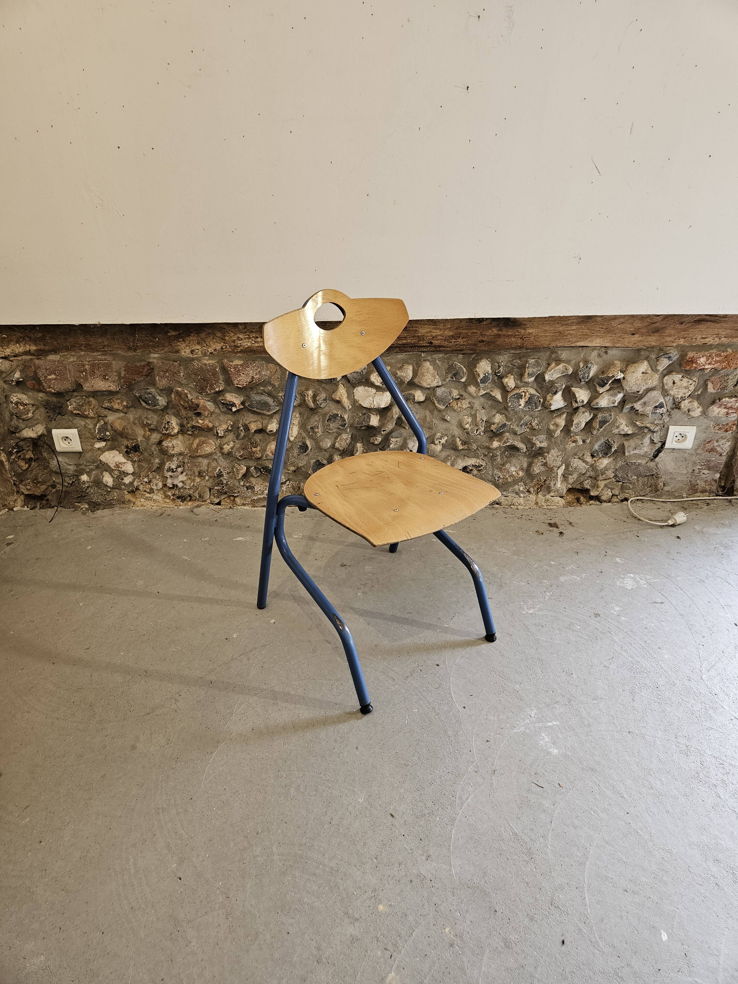 School chair 1980 1990 Modernist design