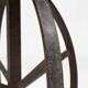 Industrial Black Metal Stool with Frame, France 1920s