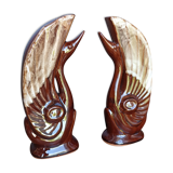 Twin zoomorphic vase - swans