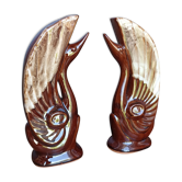 Twin zoomorphic vase - swans