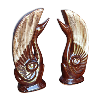 Twin zoomorphic vase - swans