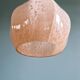 Art Deco pendant/lamp in pink speckled glass (2 available)