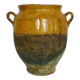 Magnificent glazed yellow confit pot, south-west of France. 19th century.