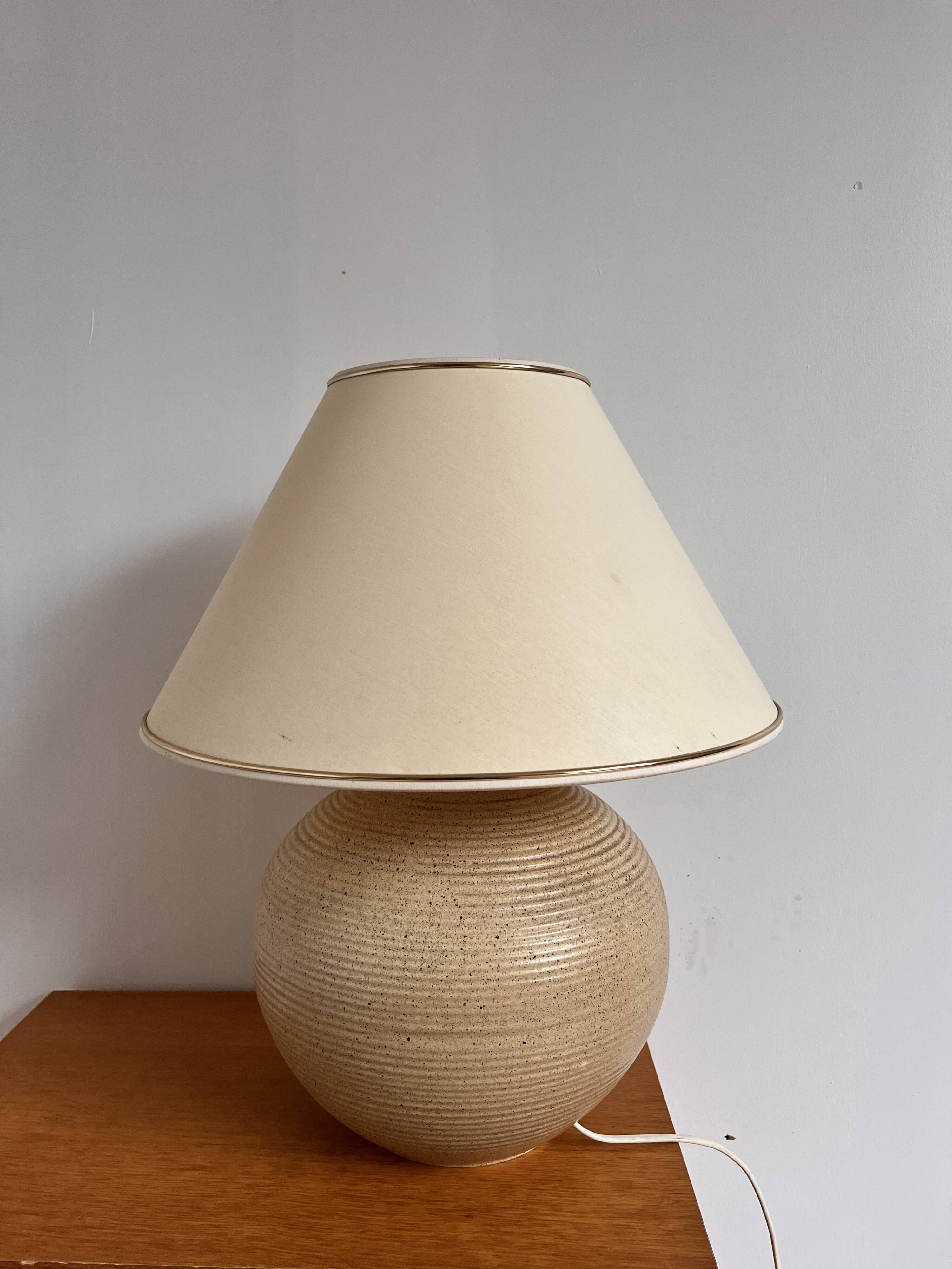 Vintage stoneware lamp