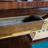 Empire bureau of polished mahogany with inlaid wood, 1840s