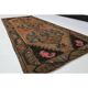 Vintage Turkish Oushak Handmade Wool Cotton Brown Runner Rug 128296