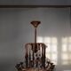 Large antique chandelier with 16 light arms