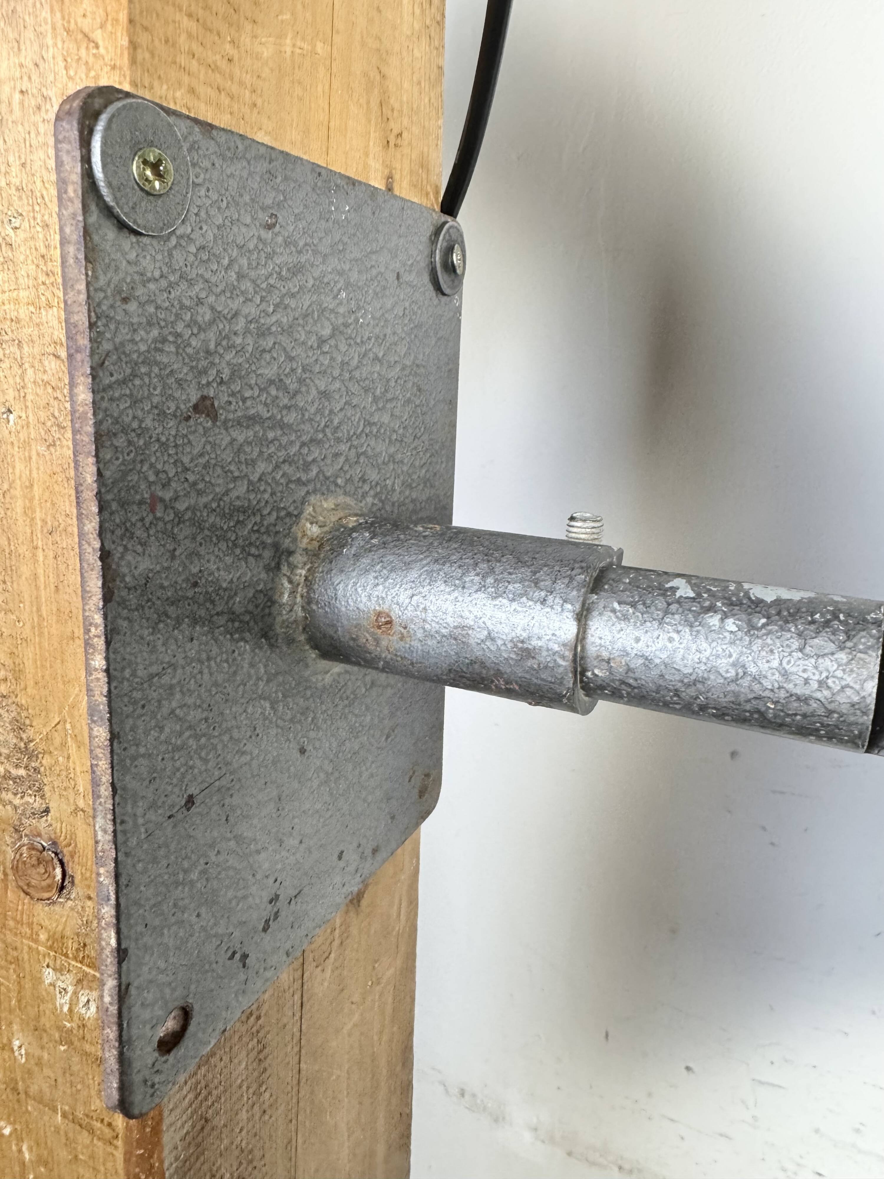 Large Vintage Industrial Aluminium Factory Wall Spotlight, 1970s