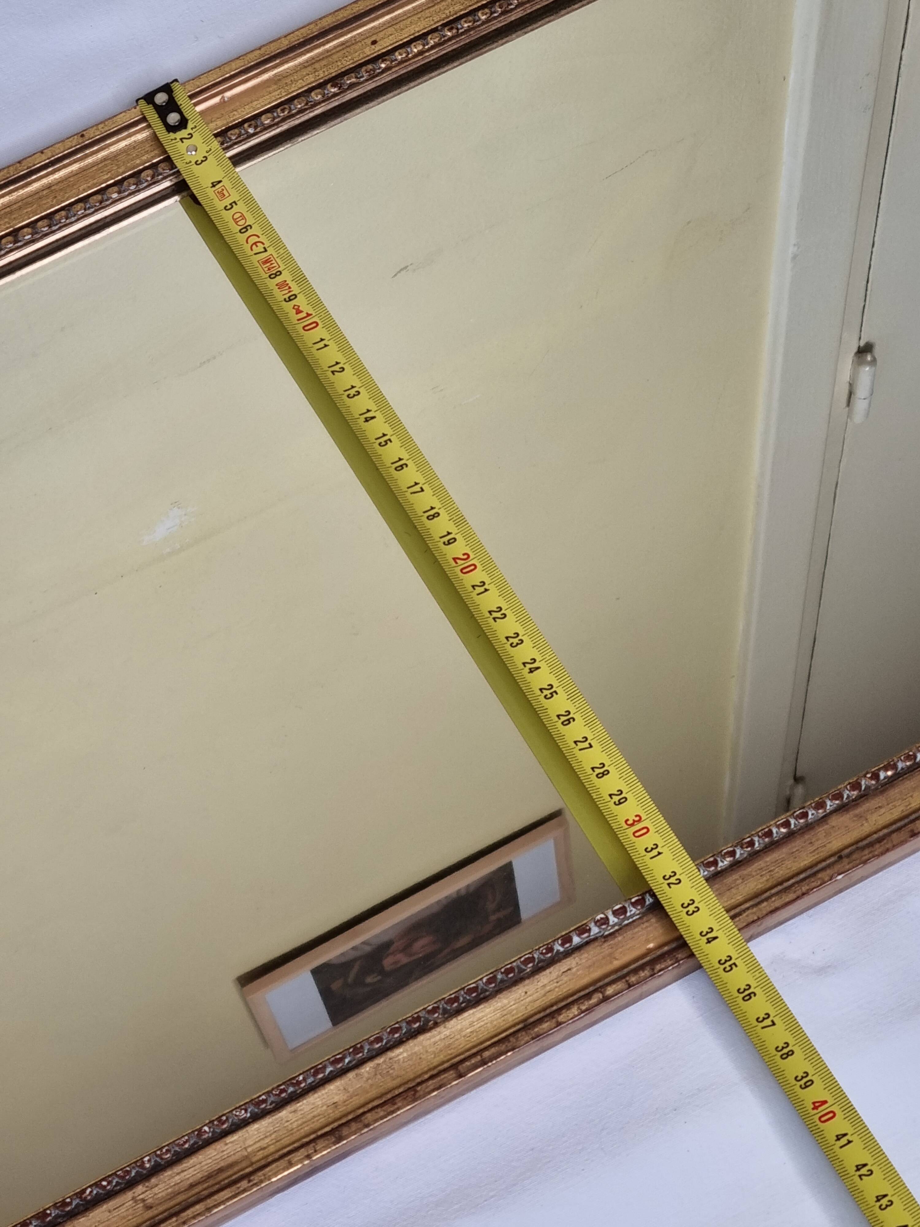 Vintage wall mirror, gold frame, 118 cm