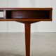 1950s Danish Teak Coffee Table with Drawers and Pull-Out Tray