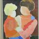 Hans Osswald (1919-1983), Swedish Figurative Abstract Painting, 1960s, Oil on Canvas
