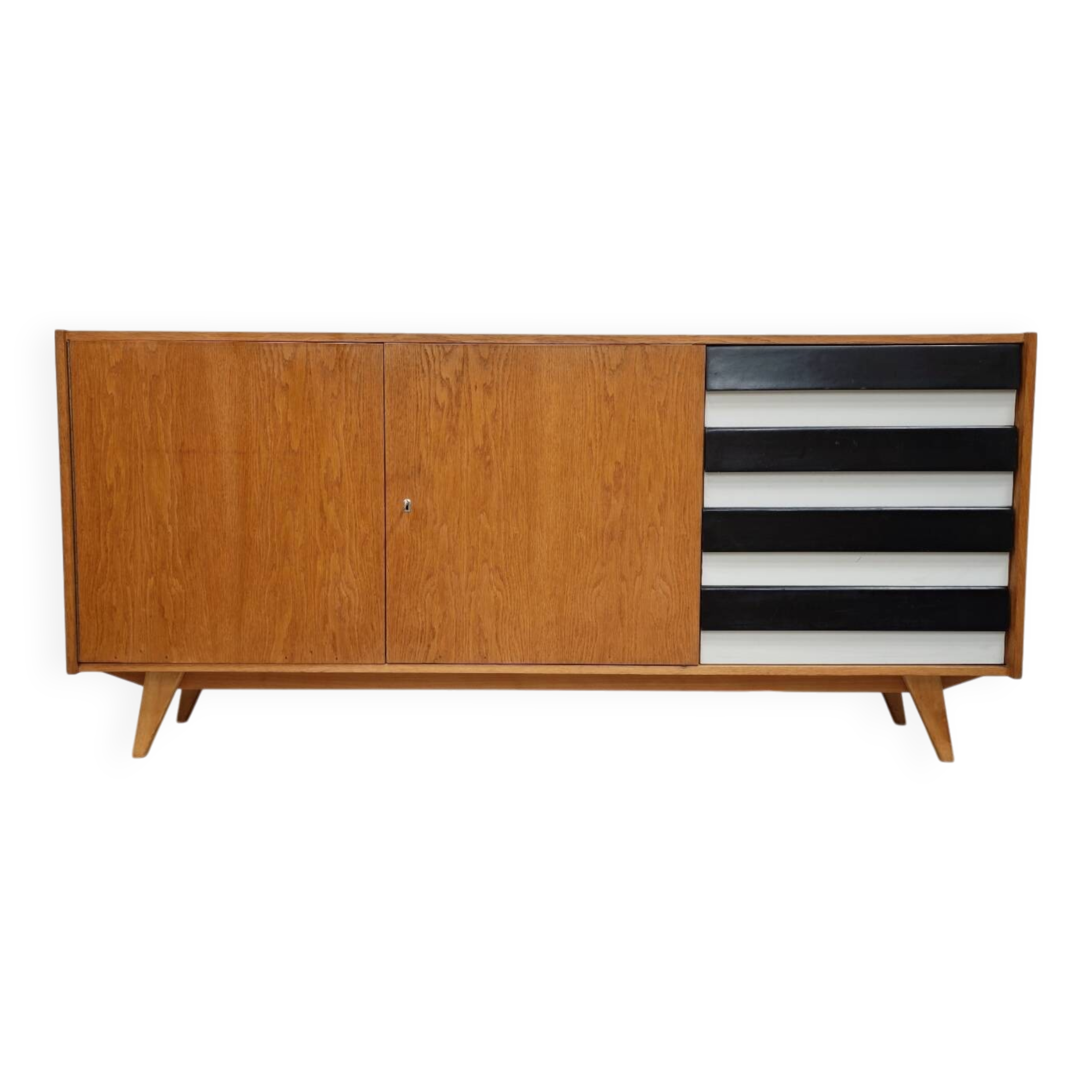 Black and white U 460 sideboard by Jiri Jiroutek for Interier Praha 1960