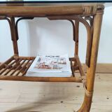 Designer rattan coffee table