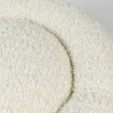 Pouf with white curls, contemporary work
