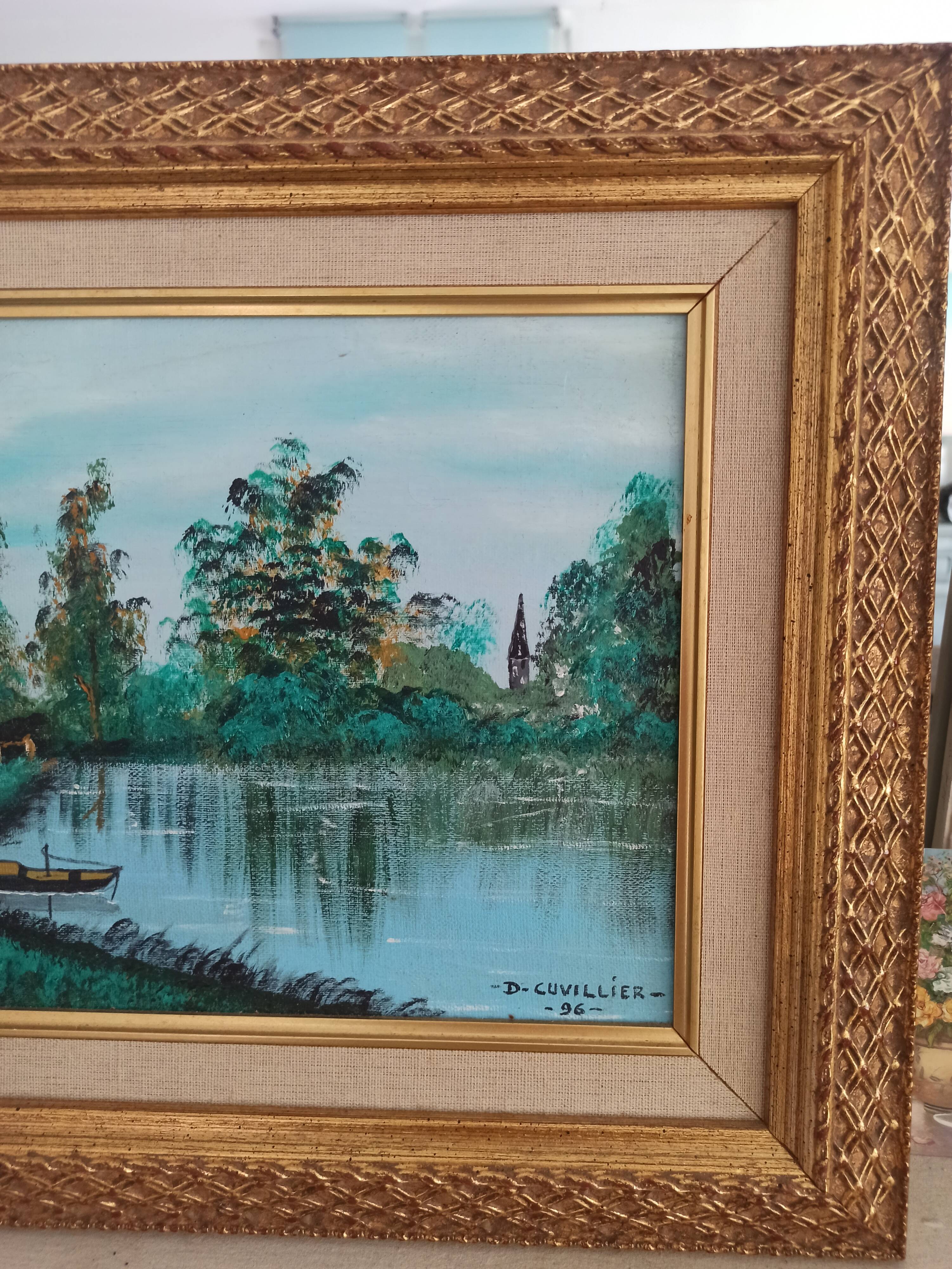 Oil painting with a beautiful quality frame.