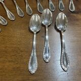 Set of 12 French silver plated dessert spoons