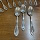 Set of 12 French silver plated dessert spoons