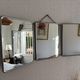 Vintage 1960 triptych barber mirror silvered Arpin - 28 x 70 cm