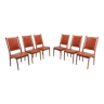 Ensemble de 6 chaises danoises modernes du milieu du siècle par Hugo Frandsen pour Spøttrup Stolefabrik