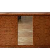 art deco sideboard in elm burl