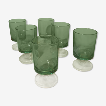 Six 70's liqueur glasses