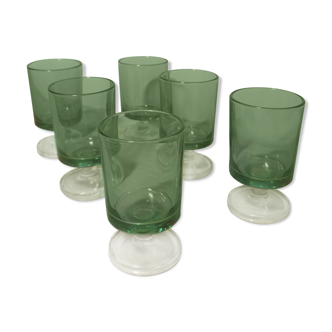 Six 70's liqueur glasses
