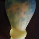 Blue-yellow marbled glass tulip in colochinte - signed