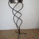 door plants / black wrought iron flowers