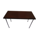 Table basse pieds en fer forgé plateau en bois  77 x 38 cm