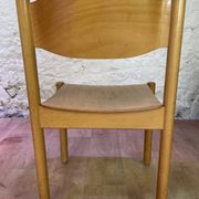 Set of 6 stackable vintage wooden chairs