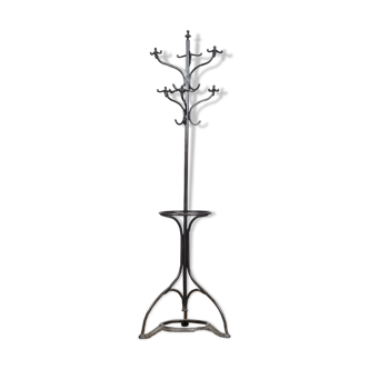 Iron Coatrack With Umbrella Stand, Circa 1920