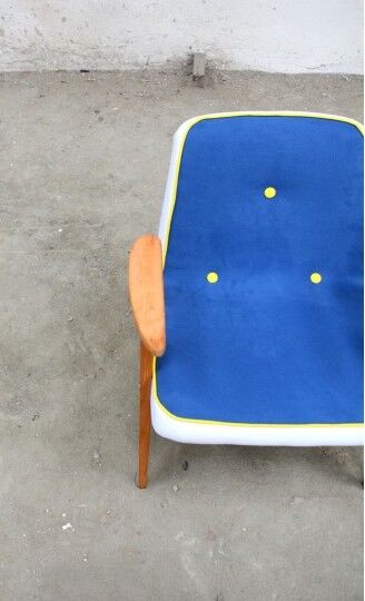 Chair of the 1960s Chierowski vintage blue