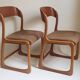 Pair of chairs Baumann sled feet 60s