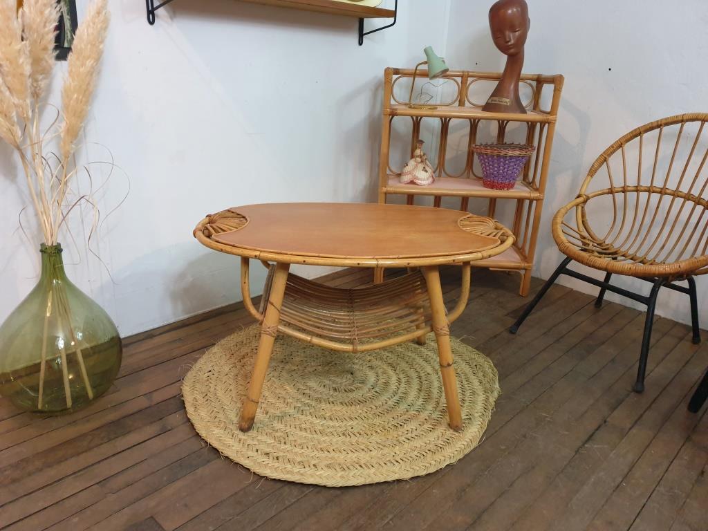 Rattan coffee table