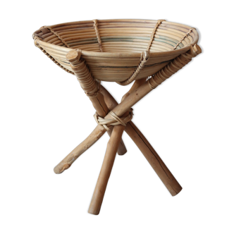 Rattan plant holder