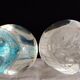 Set of two paperweights vintage jellyfish sulphide