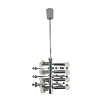 Modernist Chrome Sputnik Hanging Light, Cosack Lights 1970s, Germany