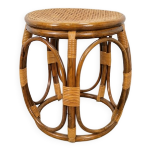 tabouret rond en bois - 1970